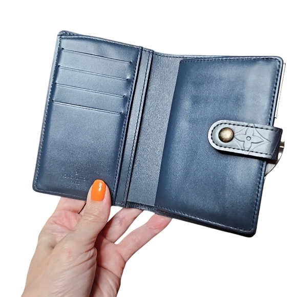 LOUIS VUITTON Monogram Mat French Purse Wallet in Bleu. - Picture 2 of 4